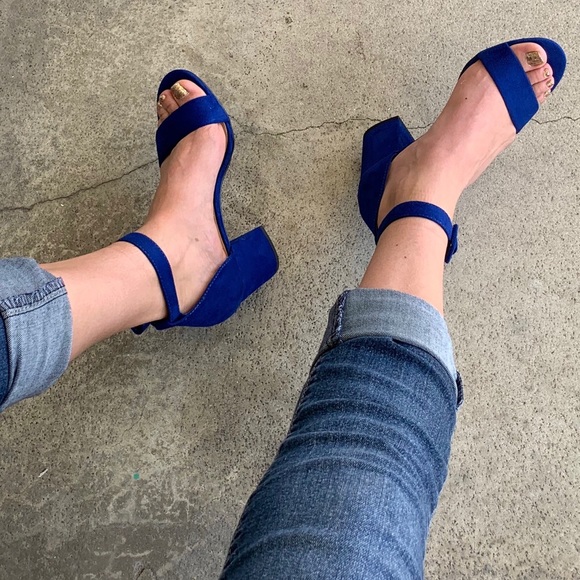 Cityclassified Shoes - City Classified Blue Ankle strap 2.5” HEEL Sandal